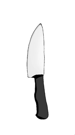 How to draw a kitchen knife #art #digitalart #food #howtodraw