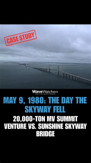 🚨 Case Study: The 1980 Sunshine Skyway Bridge Disaster 🚢🌉 On May 9, 1980, a localized weather phenomenon turned a routine transit into one of the deadliest maritime-bridge collisions in history. The Incident: The 606-foot freighter MV Summit Venture was navigating the narrow shipping channel of Tampa Bay when a sudden, violent squall, with winds reaching 70 mph, blinded the bridge team. Disoriented by "whiteout" conditions and heavy radar interference, Pilot John Lerro was unable to see that