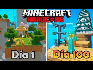 SOBREVIVÍ 100 Días en un MUNDO DE 100 CHUNKS en Minecraft HARDCORE...