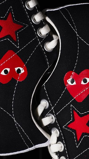 Converse on Instagram: "After 12 years of renowned collabs, the iconic heart logo meets the One Star for the first time ❤️ #CreateNext Introducing the Converse x @commedesgarcons PLAY One Star. Grab your pair July 28 on Converse.com."