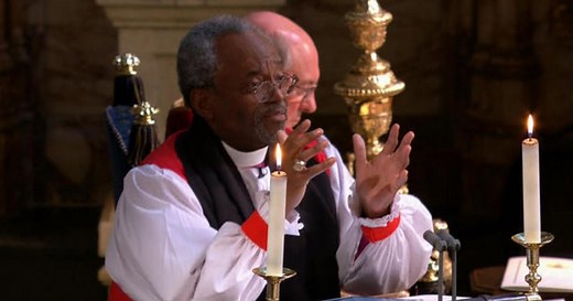 Reverend Michael Curry delivers a Chicago-flavored sermon