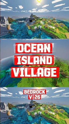 🏝️ Island Village Seed (Bedrock 26) 🌊😳 #minecraft