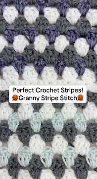 Learn the Crochet Granny Stripe Stitch 🧶 Easy crochet stripes for blankets! Beginner friendly & fun