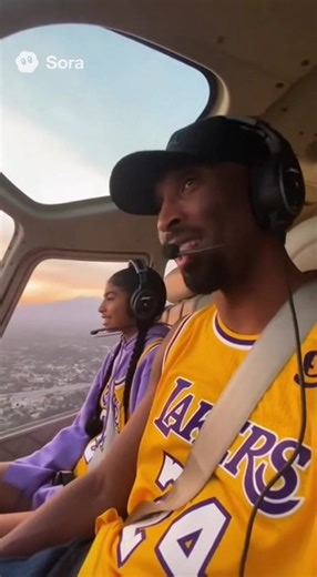 Kobe and gigi going for helicopter ride #viral #funny #ai