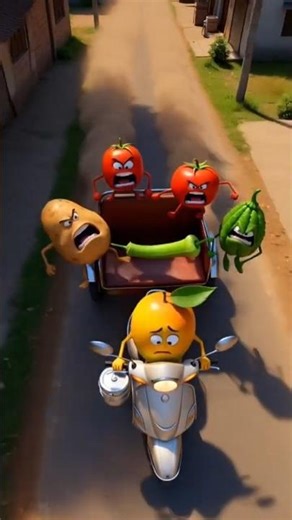 #MangoChorVsVeggieGang 🥭🛺😂 | Scooty Chase Gone Wrong! #funny #funnyshorts