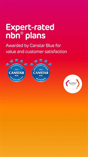 High speed. Great value. Internet that fits real life.​ That’s what we’re all about — and it’s nice to be recognised for it.​ *Acceptable Use Policy applies. | Southern Phone