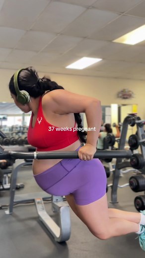 37 Weeks Pregnant Latina Mom Gym Workout