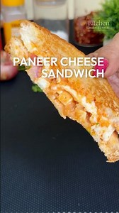 5 Min Cheesy Paneer Sandwich 🧀😍 | Easy Snack | KitchenWithSunita #shorts #quickrecipe #sandwich