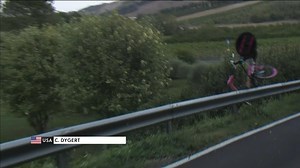 Dygert crashes over guardrail in time trial at 2020 worlds