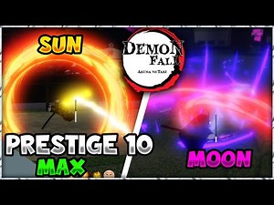 [Demonfall] Moon Breathing And Sun Breathing PRESTIGE 10 Infinity Castle Raid [Roblox]