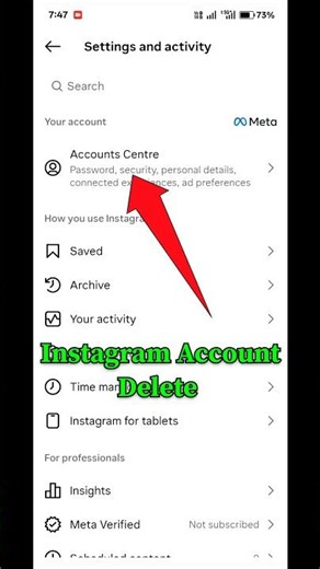 Instagram Account Delete Kaise Kare #shorts #instagram