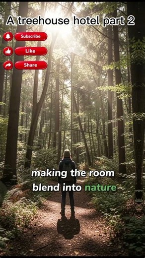 The Invisible Treehouse Hotel in Sweden!#Shorts #Treehotel #Mirrorcube #Sweden #LuxuryTravel