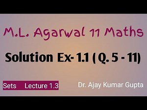 isc class 11 maths chapter 1 | sets | ml aggarwal | Ex- 1.1 (Q-5 - Last) Solution | L-1.3 |
