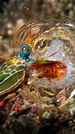 Mantis Shrimp: The Most Overpowered Punch in the Ocean 🦐💥 #Shorts