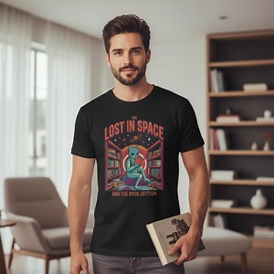 Alien Cat Reading Book T-shirt, Black Retro Space Graphic Tee for Book Lovers - Etsy
