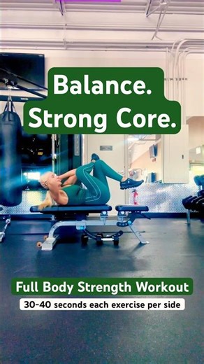 Balance. Core Strengthening Exercises On The Bench.