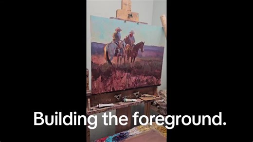 #WesternArt #OilPainting #CowboyArt #HorseArt | Paintings