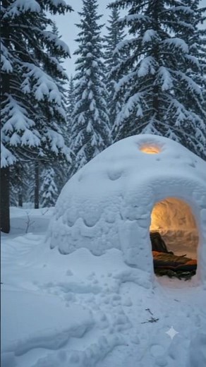 How to Build a Snow Shelter ❄️🏕️