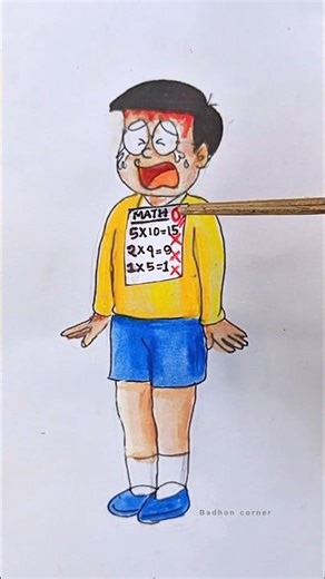 Nobita Mind Refresh Explained 🧠 | Doraemon Fan Art #art #nobita #doraemonart #shorts