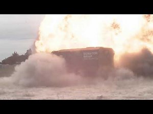 25 kg TNT charge IED side blast test - Roshel Senator MRAP