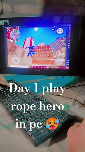 day 1 play rope hero in my new pc pc rope hero game play fist day play rope hero in my new pc #pc