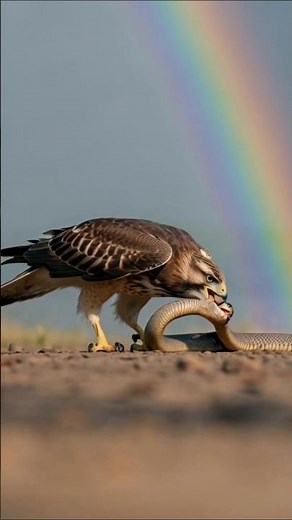 “Hawk Snatches Snake 🦅🐍 in Mid-Air — Nature’s Wildest Battle Caught on Camera!” #shorts #HawkVsSnake