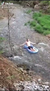 Friend floats down creek and disappears into drain tunnel