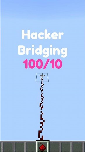 Types of bridging in Minecraft!! #minecraft #minecraftbedrock #minecraftmemes