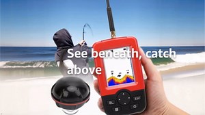 Fish Finder Portable, Handheld Depth Finder with Sonar Sensor, 2.8 Color LED Display, 2 to 148ft Depth Range, Wireless Operating 100m