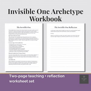 Invisible One Archetype Workbook | Shadow Work Printable | Teaching   Reflection Pages | Hiding, Self-silencing & Visibility Healing - Etsy UK
