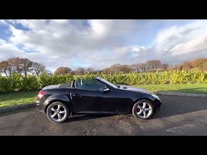 2006 Mercedes SLK 200 auto. Airscarf and roof demo. Plus walk around / start-up sound. Virtual view