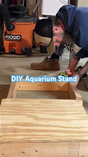Don’t waste old aquarium stand wood. Make a new stand. 😉 🐟