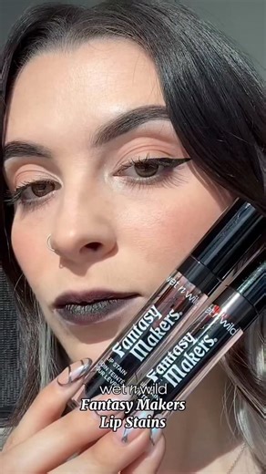 wet n wild beauty on Instagram: "⁠Vamp up your lip color this Halloween with our NEW Fantasy Makers Lip Stains ⁠ ⁠ This hyper-pigmented, water-based formula delivers long-lasting color that stains the lips to perfection!⁠ ⁠ Which shade is calling your name?⁠  Midnight Kiss⁠ 喝 Vampire’s Bite⁠ ⁠ Shop the Fantasy Makers collection NOW @walmart (online & in-store) @target @cvs_pharmacy @walgreens ⁠@fivebelow @amazon & wetnwildbeauty.com"