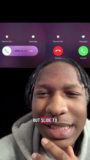 Slide to answer might be the move chat 😭 #apple #iphone #call #tech #donnywasthere #shorts