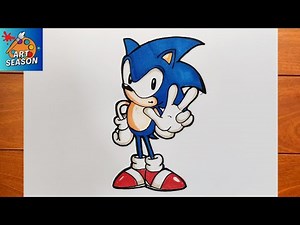 How to Draw Classic Sonic The Hedgehog Step by Step