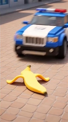 LEGO Police Chase Fails Instantly! 🚓🍌#lego #gaming