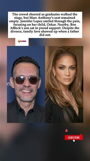 Marc Anthony Skips Kid’s Graduation?! J.Lo & Ben Affleck's Son Show Up For Oskar!