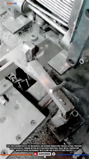 Mechanical Bar Bending Innovation: Precise Lateral Pressure for Rapid Metal Forming #tech