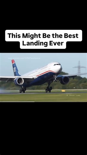 Above the clouds ☁️🛩️ on Instagram: "One of the smoothest landings you’ll ever see. This US Airways Airbus A330 touches down with absolute precision, showing what experience, technique and perfect timing look like in commercial aviation. A true example of how a widebody should be flown. #aviation #pilotlife #usairways #usa #flying"