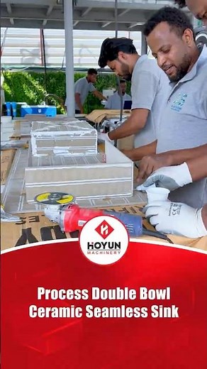 Manufacturing Process of Double Bowl Ceramic Seamless Sink