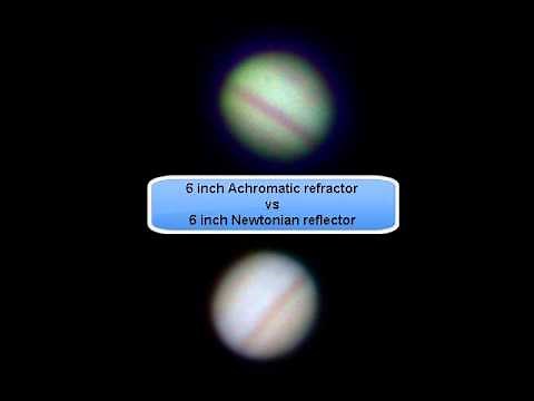 Achromatic refractor vs Newtonian reflector - Jupiter