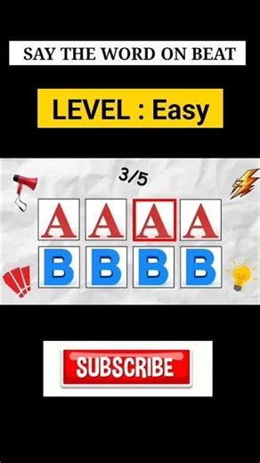 Say The Word On Beat Challenge | Level 1 - 5 | Level Easy to Insane