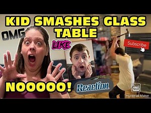 Reaction to Kid Temper Tantrum Smashes Glass Table With Hammer - Mom Freaks Out