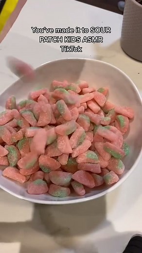 Satisfying ASMR with Fresh SOUR PATCH Watermelons | Sweet and Tangy Delight