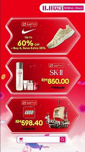 Shop the sweetest deals on LazMall this Lazada 11.11 Biggest Sale of the Year!