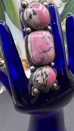 True vintage Native American sterling adjustable Rhodonite ring ! 300$ SOLD