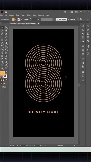 Infinity seamless effect adobe illustrator #adobeillustrator #design #tutorial #effects #short