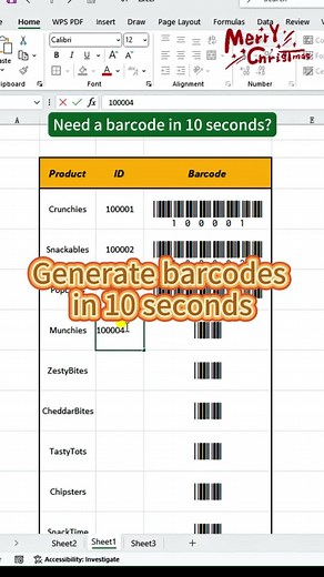 Generate Barcodes in 10 Seconds with Excel Tricks
