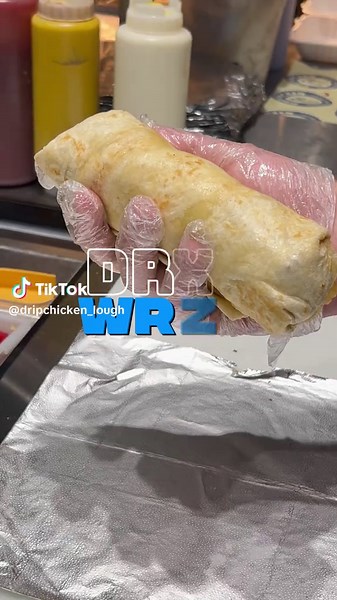 CLAIM 30% OFF OF THE NEW DRIP CHICKEN WRAP when you order online exclusively from @Uber Eats !! #chickenwrap #crispychickenwrap #HalalEats #DripChicken #loughboroughuniversity