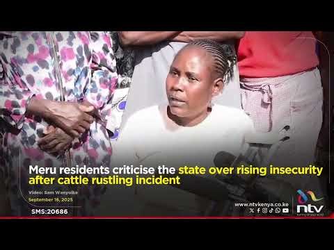 Meru residents criticise the State over rising insecurity after cattle rustling incident